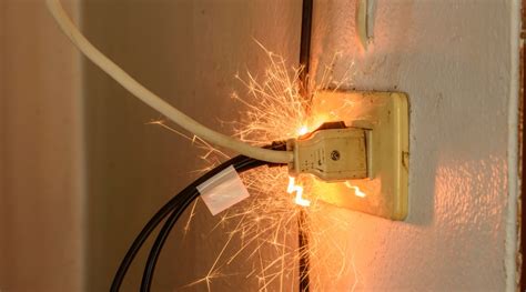 sparks on electrical outlet